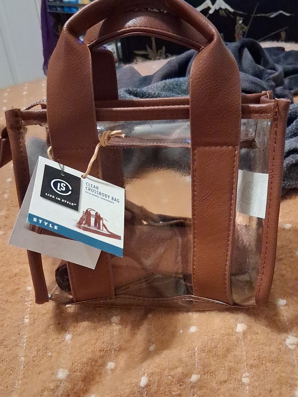 See-through Purse, Has Crossbody Strap With It, Adjustable, 7 1/2" X 6"